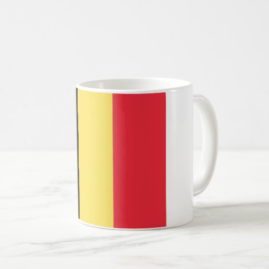 belgische Flagge Kaffeetasse (VorderseiteRechts)