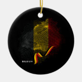 Belgische Flagge Keramik Ornament (Vorne)
