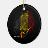 Belgische Flagge Keramik Ornament (Links)