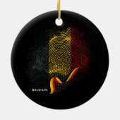Belgische Flagge Keramik Ornament (Hinten)