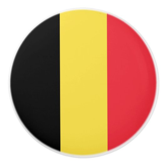 belgische Flagge Keramikknauf (Vorderseite)