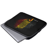 Belgische Flagge Laptopschutzhülle (Vorne Knopf)
