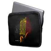 Belgische Flagge Laptopschutzhülle (Vorderseite Links)