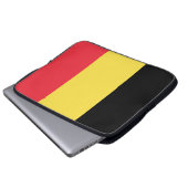 belgische Flagge Laptopschutzhülle (Vorne Knopf)