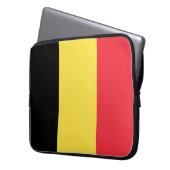 belgische Flagge Laptopschutzhülle (Vorderseite Links)