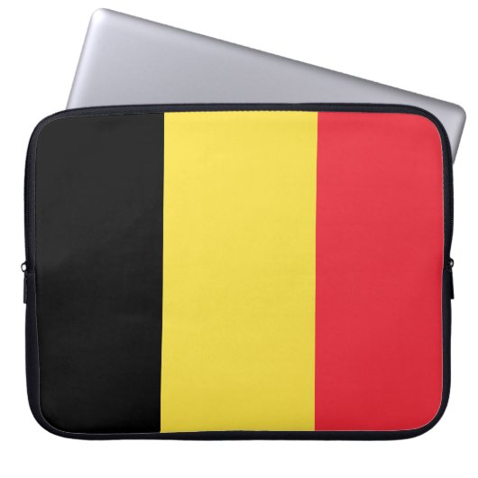 belgische Flagge Laptopschutzhülle (Vorderseite)