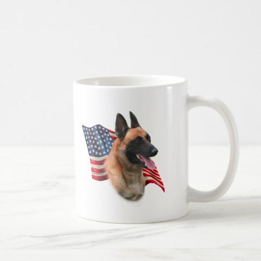 Belgische Flagge Malinois Kaffeetasse (Rechts)