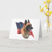 Belgische Flagge Malinois Karte (Gelbe Blume)