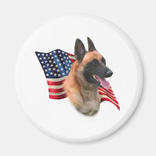 Belgische Flagge Malinois Magnet