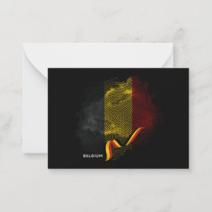 Belgische Flagge Mitteilungskarte