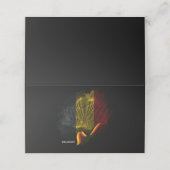 Belgische Flagge Platzkarte (Außenseite Aufgefaltet)
