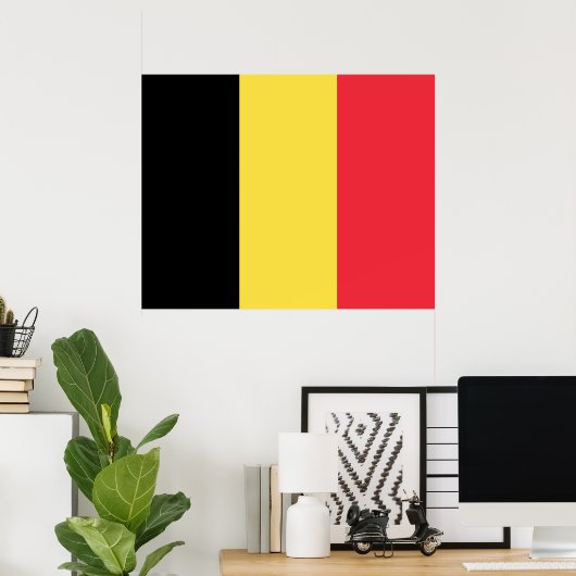belgische Flagge Poster (Heimbüro)