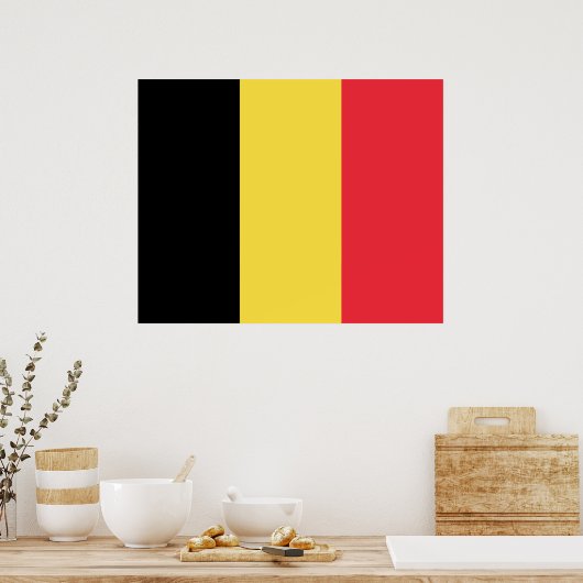belgische Flagge Poster (Küche)
