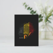 Belgische Flagge Postkarte (Stehend Vorderseite)