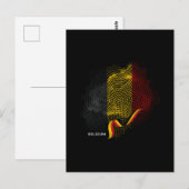Belgische Flagge Postkarte (Vorne/Hinten)