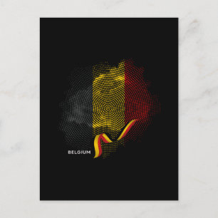 Belgische Flagge Postkarte