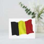 belgische Flagge Postkarte (Stehend Vorderseite)