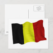 belgische Flagge Postkarte (Vorne/Hinten)