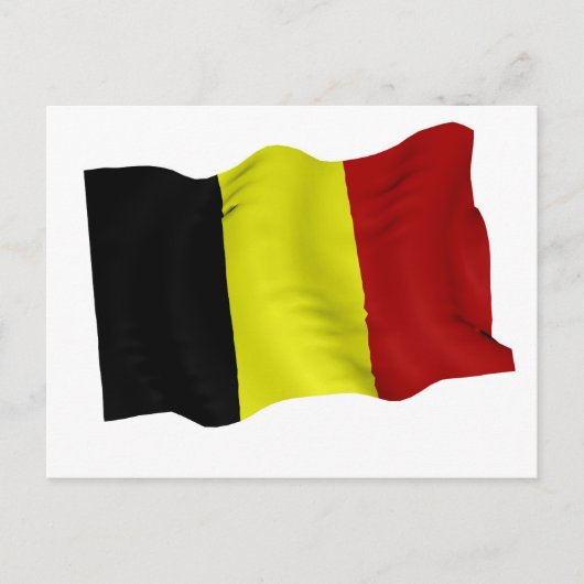 belgische Flagge Postkarte (Vorderseite)