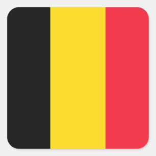belgische Flagge Quadratischer Aufkleber