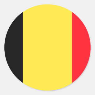 Belgische Flagge Runder Aufkleber
