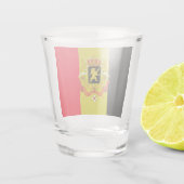 Belgische Flagge Schnapsglas (Rückseite)