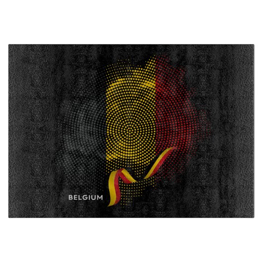 Belgische Flagge Schneidebrett (Vorderseite)