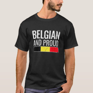 belgische Flagge und eine Flagge mit Stolz T-Shirt