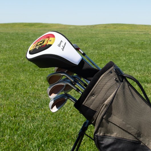 Belgische Flagge und Mit Monogramm Golf Clubs Golf Headcover (In SItu)