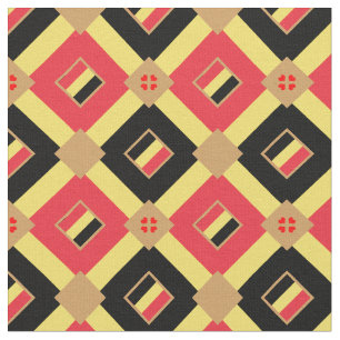 Belgische Flagge und Trendy Fabric Mode Stoff