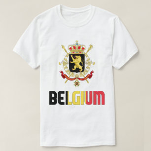 Belgische Flagge und Wehrmantel T-Shirt