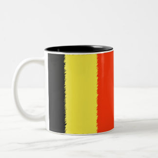 Belgische Flagge Zweifarbige Tasse