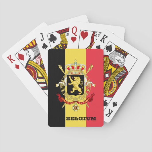 Belgische Flaggenspiele, Belgien Spielkarten (Rückseite)