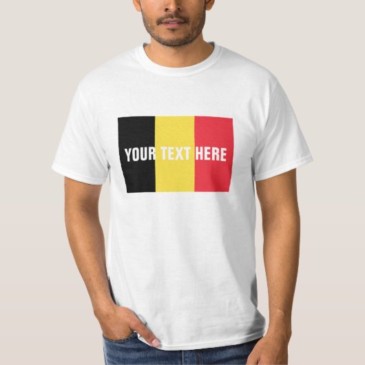 Belgische Flaggent-shirts | kundenspezifische T-Shirt (Vorderseite)