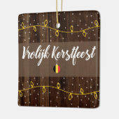 Belgische frohe Weihnachten, Vrolijk Kerstfeest Keramikornament (Links)