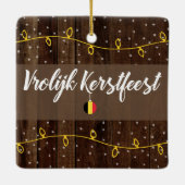 Belgische frohe Weihnachten, Vrolijk Kerstfeest Keramikornament (Rückseite)