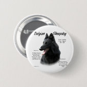 Belgische Geschichte der Schafhunde Button (Vorne & Hinten)