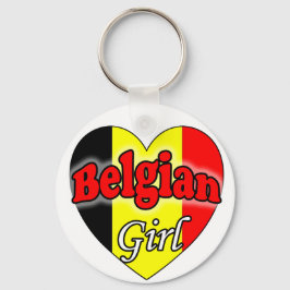 Belgische Girl Schlüsselanhänger
