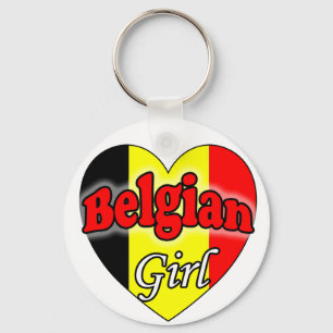 Belgische Girl Schlüsselanhänger