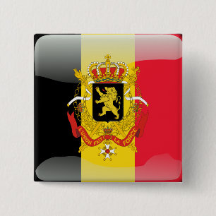 Belgische glatte Flagge Button