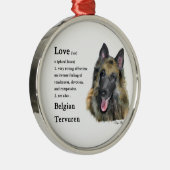Belgische Liebe Tervuren Silbernes Ornament (Rechts)