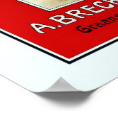 Belgische Likör der 30er Jahre mit Mechelen-Puppen Poster (Ecke)