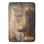 Belgische Malinoi Weihnachtsfeiertage Badematte (Vorderseite Vertikal)