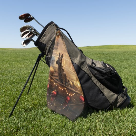 Belgische Malinoi Weihnachtsfeiertage Golfhandtuch (Gras)