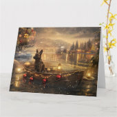 Belgische Malinoi Weihnachtsfeiertage Karte (Gelbe Blume)