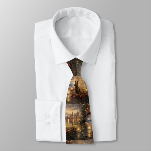 Belgische Malinoi Weihnachtsfeiertage Krawatte (Gebunden)