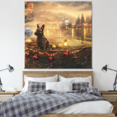Belgische Malinoi Weihnachtsfeiertage Leinwanddruck (Insitu (Schlafzimmer))