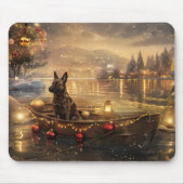 Belgische Malinoi Weihnachtsfeiertage Mousepad (Vorne)