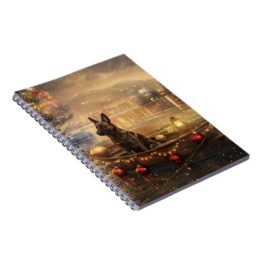 Belgische Malinoi Weihnachtsfeiertage Notizblock (Rechte Seite)