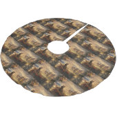 Belgische Malinoi Weihnachtsfeiertage Polyester Weihnachtsbaumdecke (Schrägansicht)